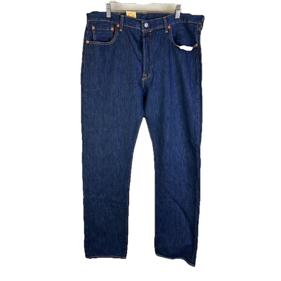 New Levis 501 Straight Leg Button Fly Red Tab Jeans Mens 38x34 - Main Image